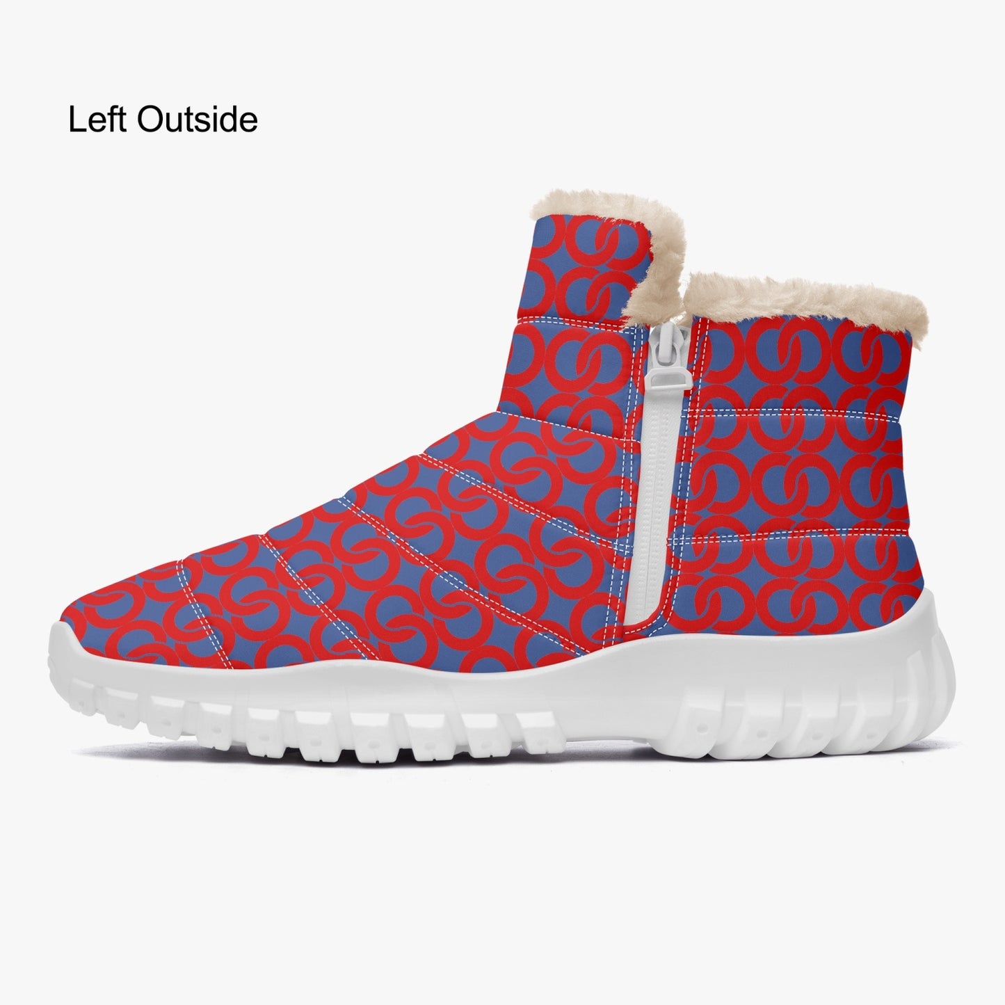 Cotton-pad Fur Zipper Up Boots