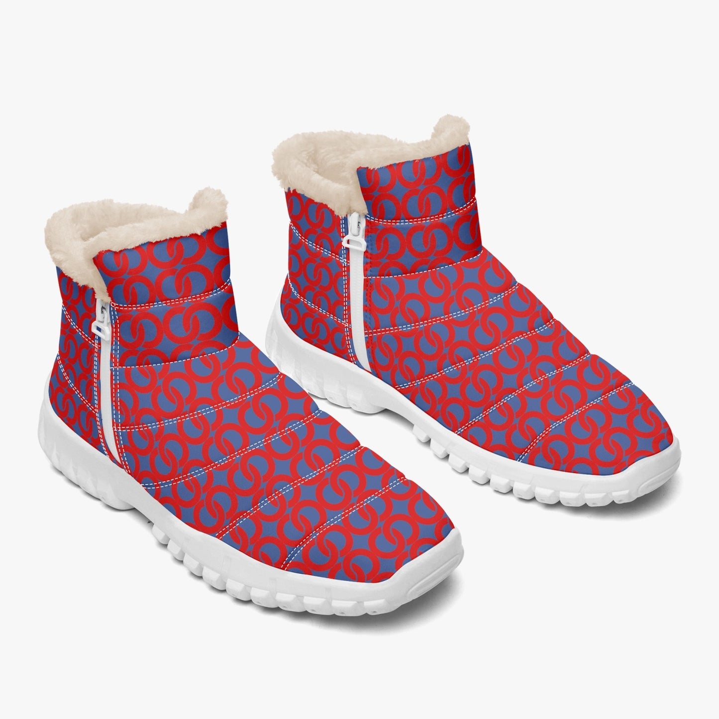 Cotton-pad Fur Zipper Up Boots
