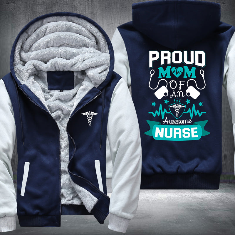 Proud Mom Nurse Fleece Jacket