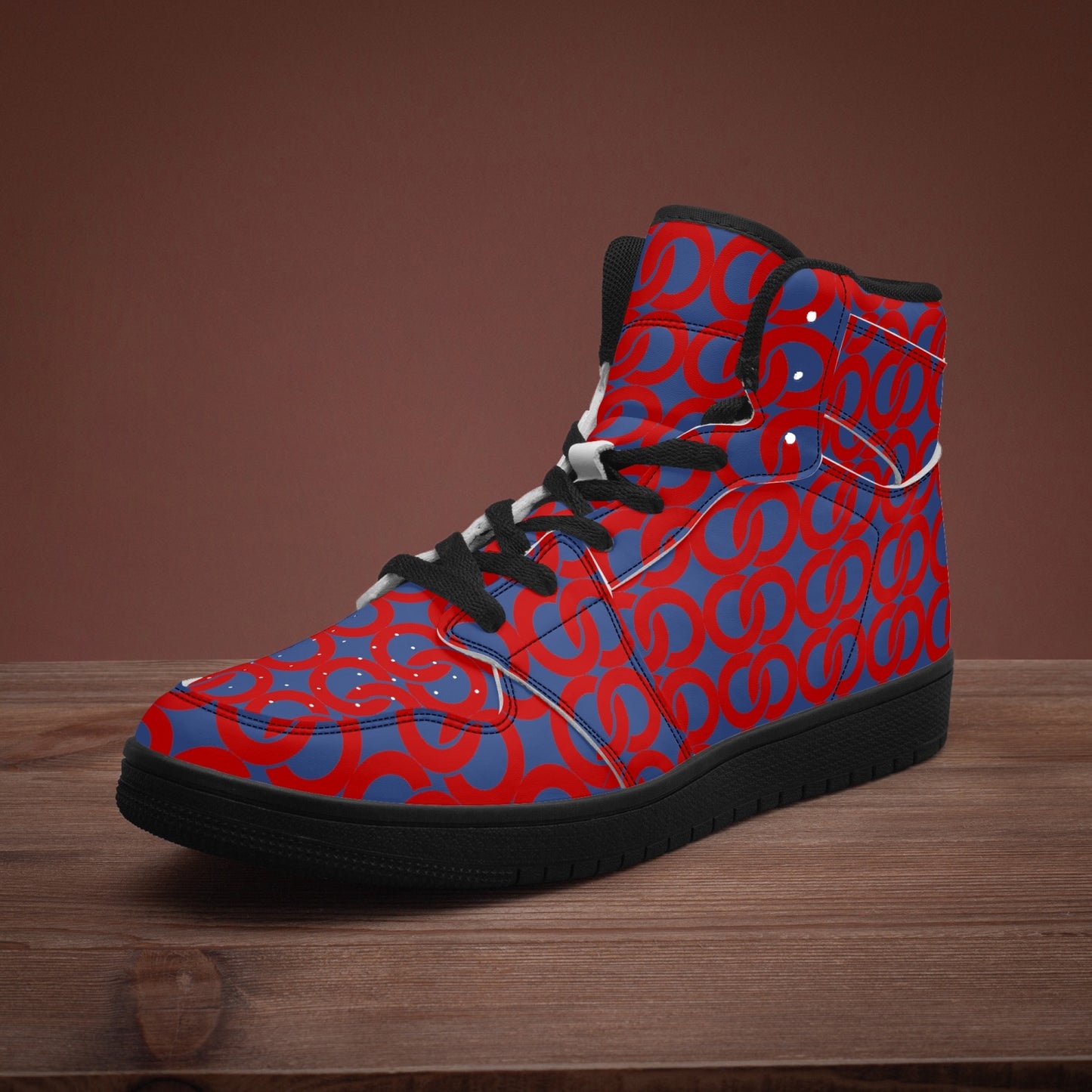 Black-sole AJ High Top Sneakers