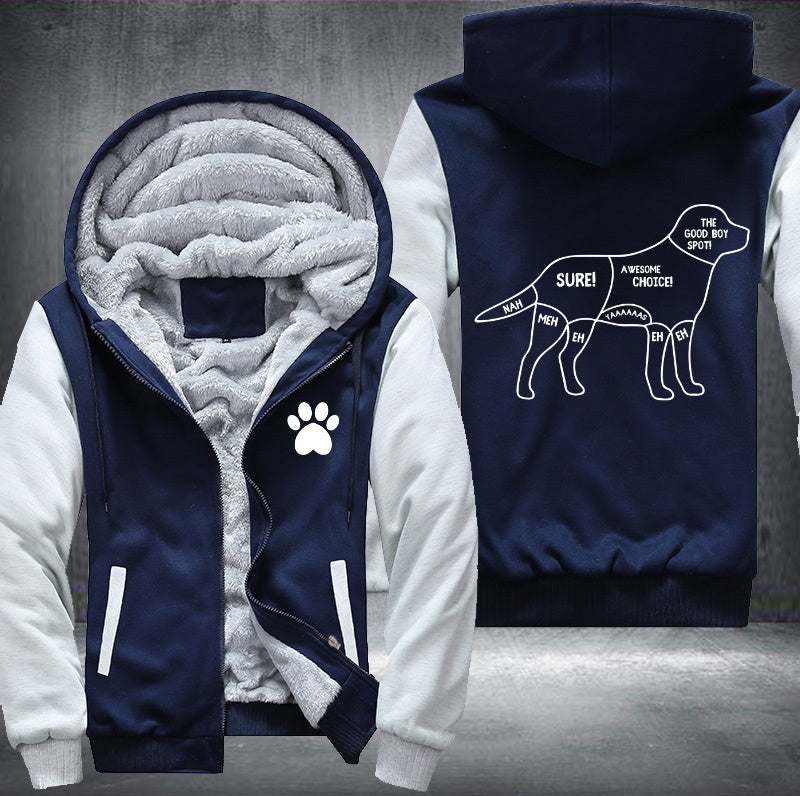 Dog body the good boy spot Fleece Jacket