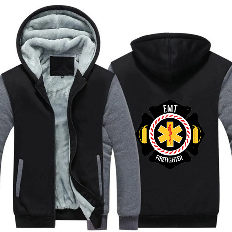 Firefighter EMT Fleece Hoodie