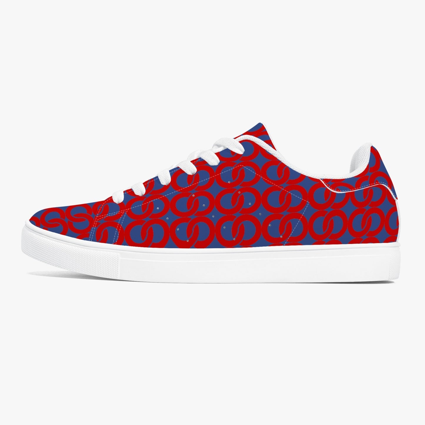 Classic Low-Top Leather Sneakers - White/Black