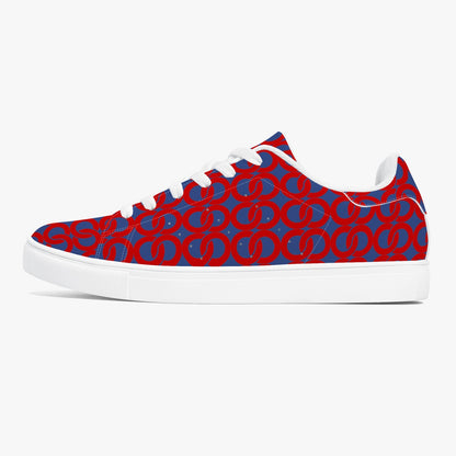 Classic Low-Top Leather Sneakers - White/Black