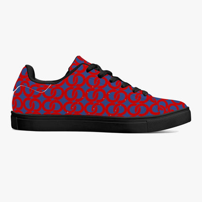 Classic Low-Top Leather Sneakers - White/Black