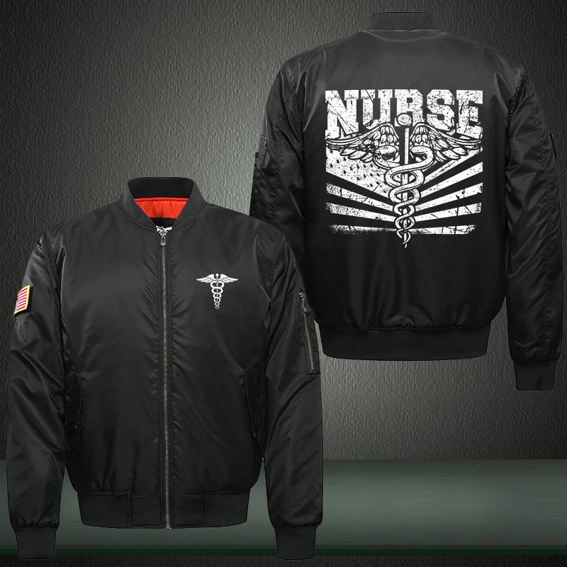 Nurse US Flag Bomber Jacket