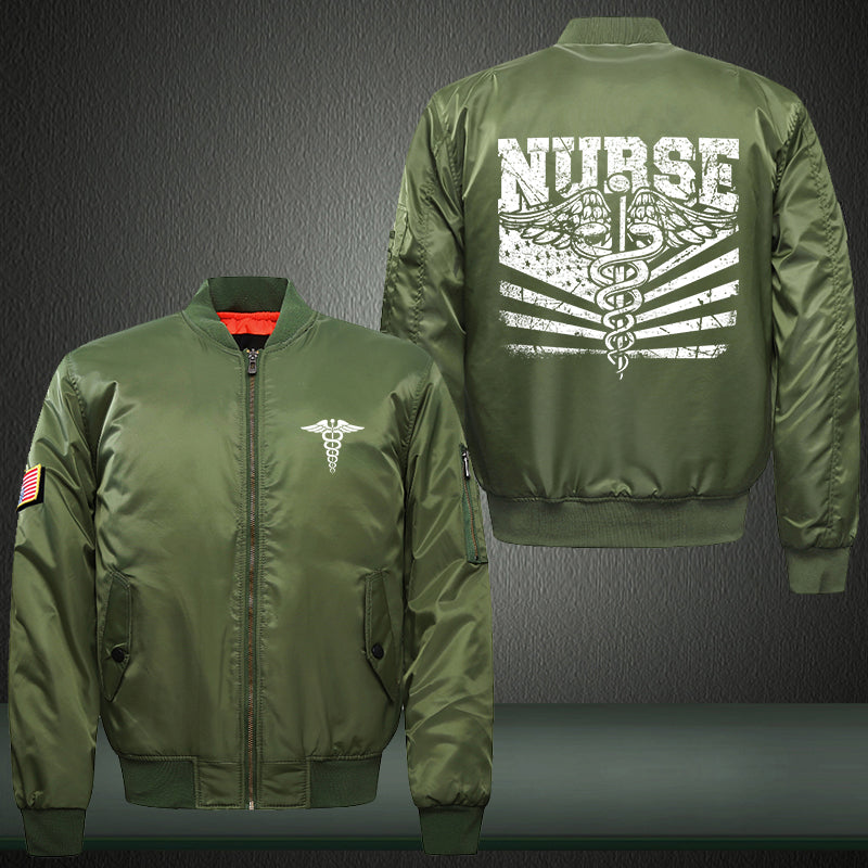 Nurse US Flag Bomber Jacket