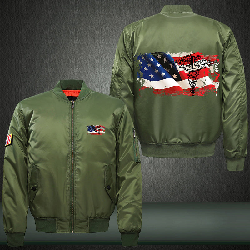 Nurse Flag Bomber Jacket