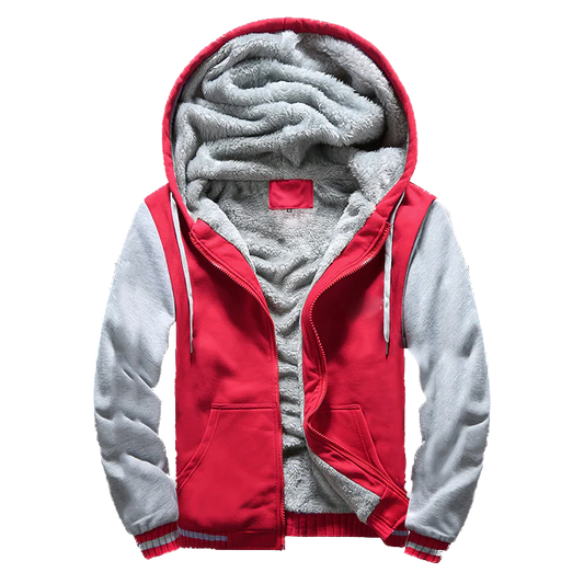 Red & White Fleece Jacket