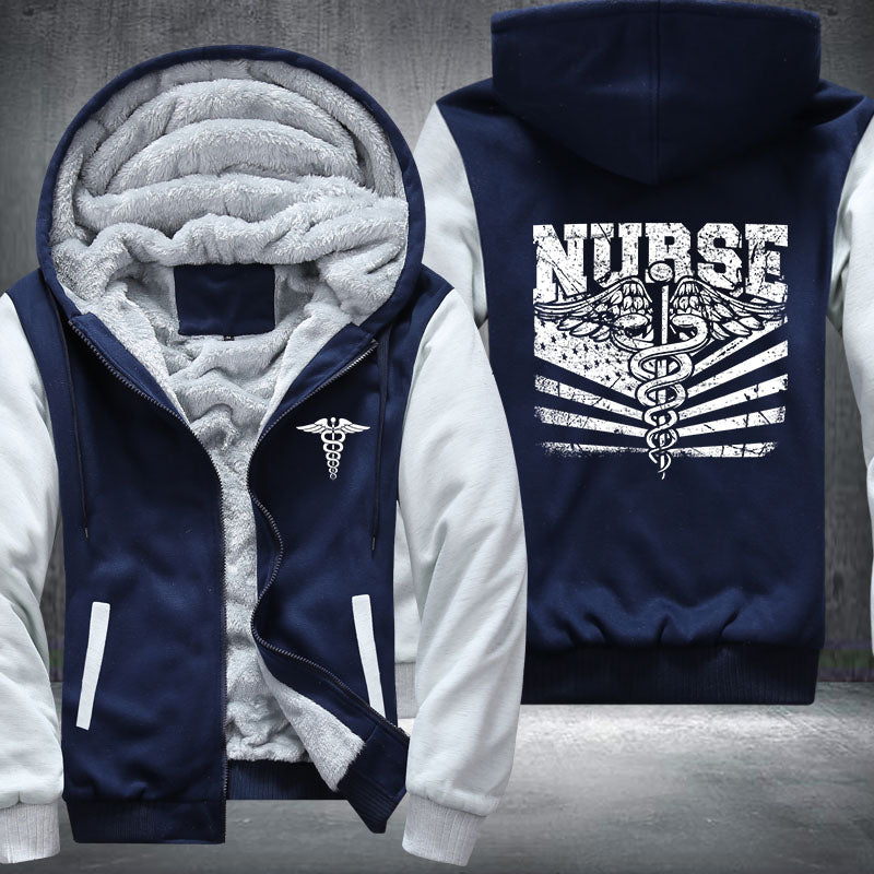 Nurse U.S Flag Fleece Jacket