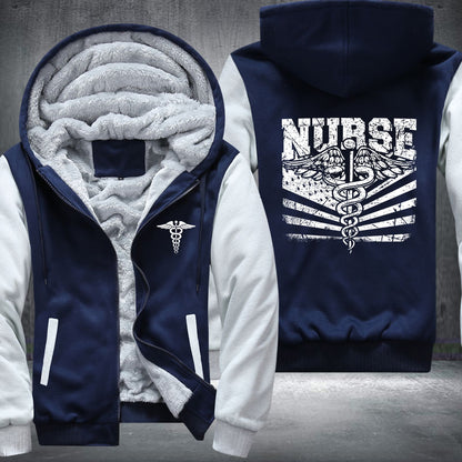 Nurse U.S Flag Fleece Jacket