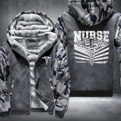 Nurse U.S Flag Fleece Jacket