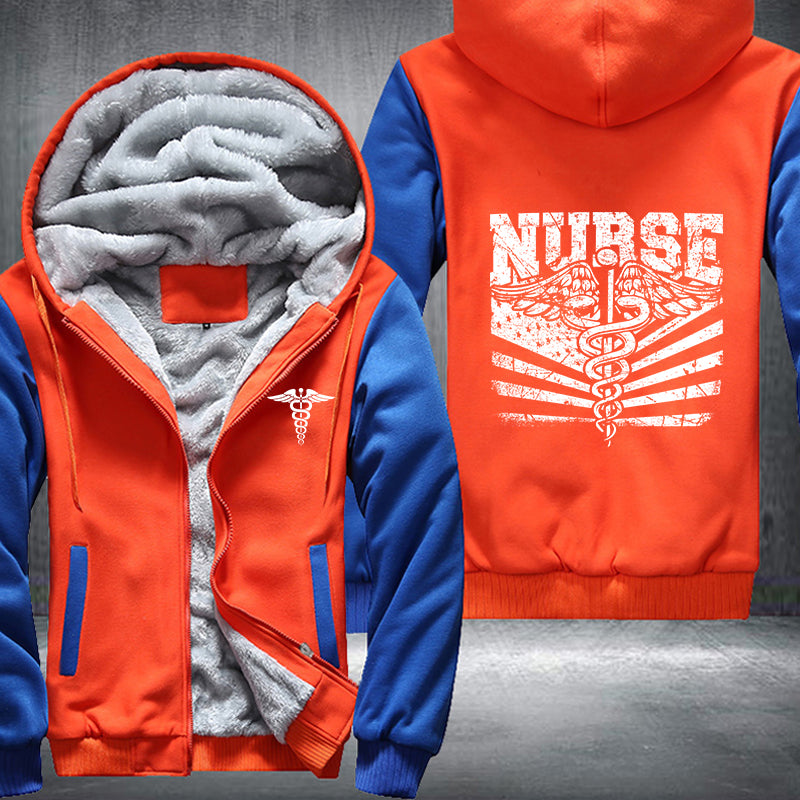 Nurse U.S Flag Fleece Jacket