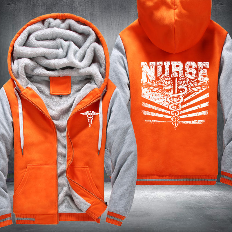 Nurse U.S Flag Fleece Jacket
