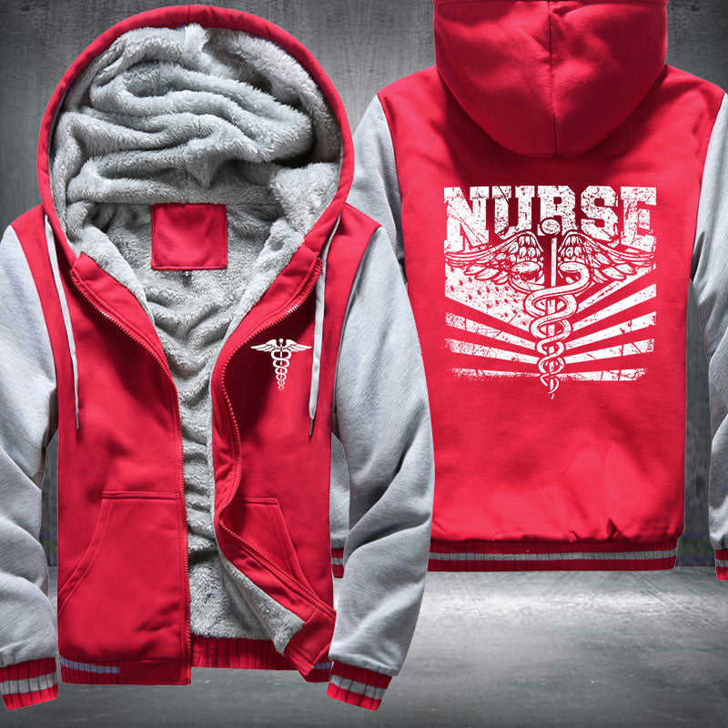 Nurse U.S Flag Fleece Jacket