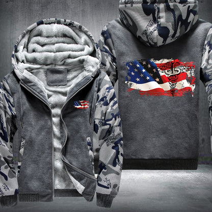 Nurse U.S Flag Fleece Jacket