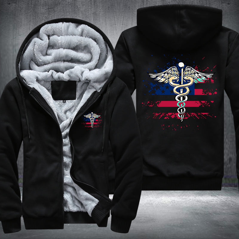 Nurse U.S Flag Fleece Jacket