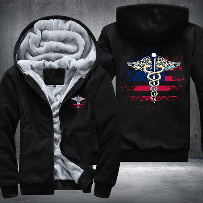 Nurse U.S Flag Fleece Jacket