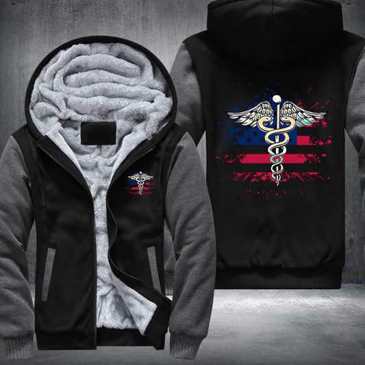 Nurse U.S Flag Fleece Jacket