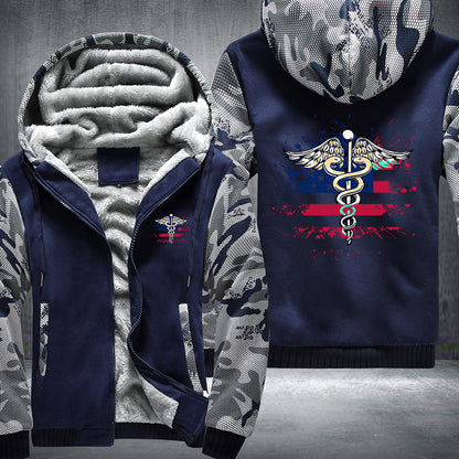 Nurse U.S Flag Fleece Jacket