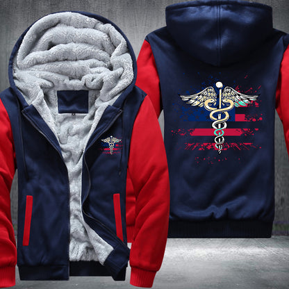 Nurse U.S Flag Fleece Jacket