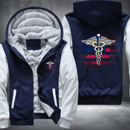 Nurse U.S Flag Fleece Jacket