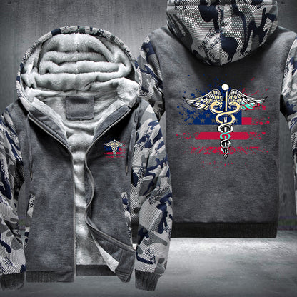 Nurse U.S Flag Fleece Jacket