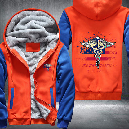 Nurse U.S Flag Fleece Jacket