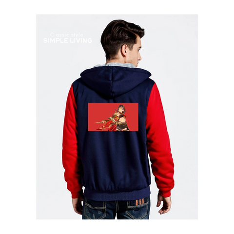 RED FLEECE JACKET (CUSTOMIZE)