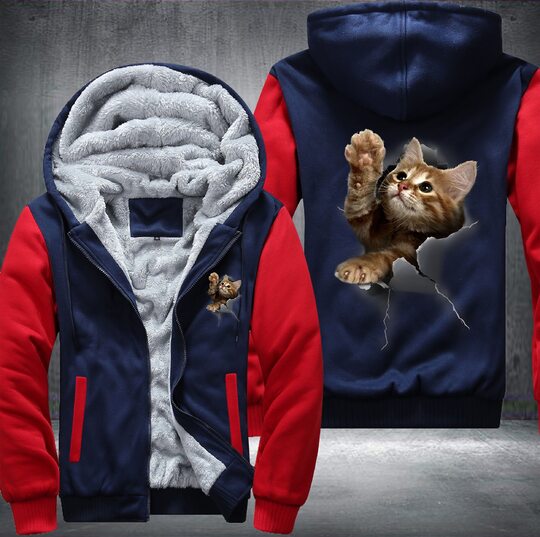 3D Cat Fleece Jacket