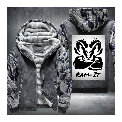 Camo Gray Fleece Jacket (CUSTOMIZE)
