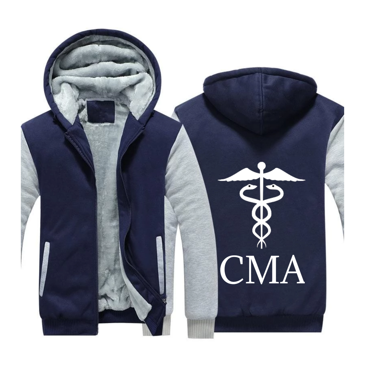 Medical Caduceus Fleece Jacket (Customize)