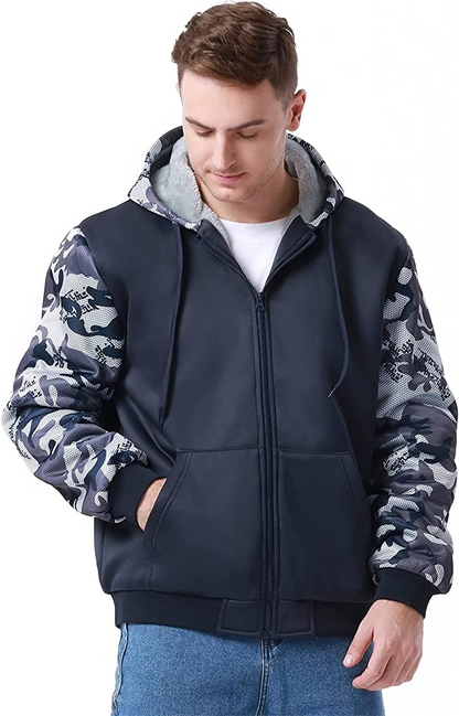 BLUE CAMO FLEECE JACKET (CUSTOMIZE)