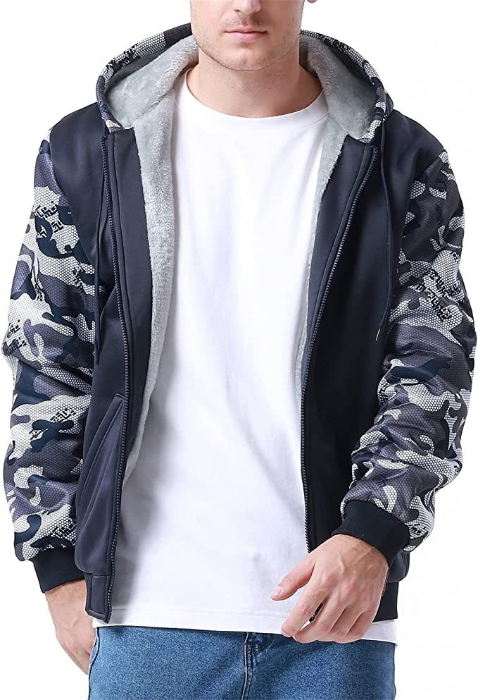 BLUE CAMO FLEECE JACKET (CUSTOMIZE)