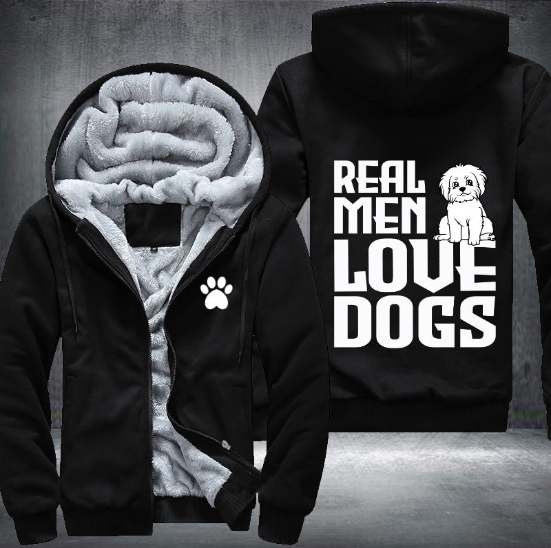 REAL MEN LOVE DOGS Fleece Jacket