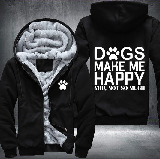 Dogs make me happy Fleece Jacket