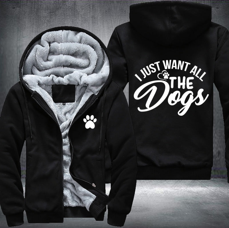 I just want all the dogs Fleece Jacket