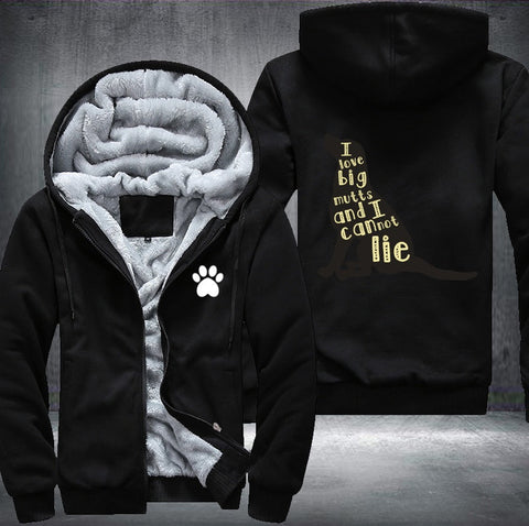 I love mutts and I can not lie Fleece Jacket