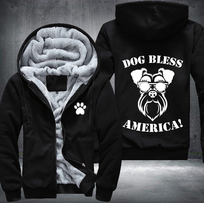 Dog bless America Fleece Jacket