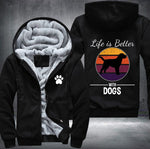 Life is better with dogs Fleece Jacket