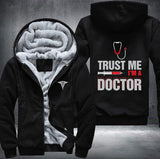 Trust me I'm a doctor printed Fleece Jacket