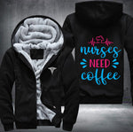 Nurses coffee Fleece Jacket