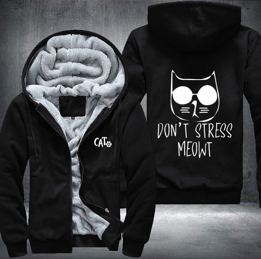 DON'T STRESS MEOW Fleece Jacket