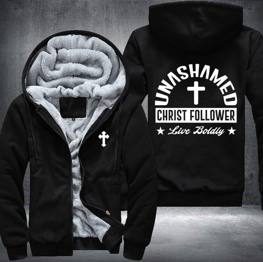 Unashaed christ follower Fleece Jacket