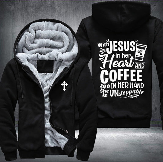 With Jesus Fleece Jacket