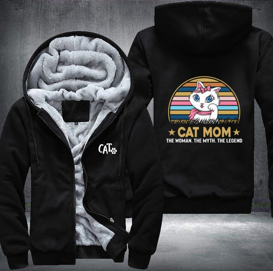 CAT MOM THE WOMAN THE MYTH THE LEGEND Fleece Jacket