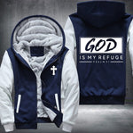 God is my refuge Fleece Jacket