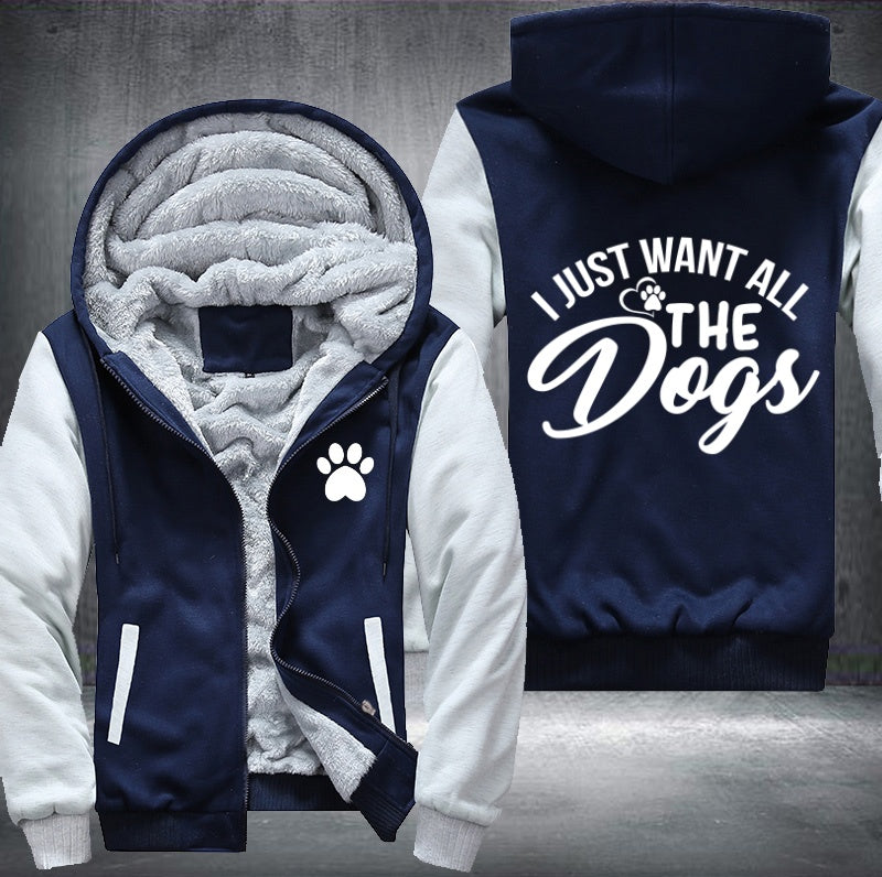 I just want all the dogs Fleece Jacket