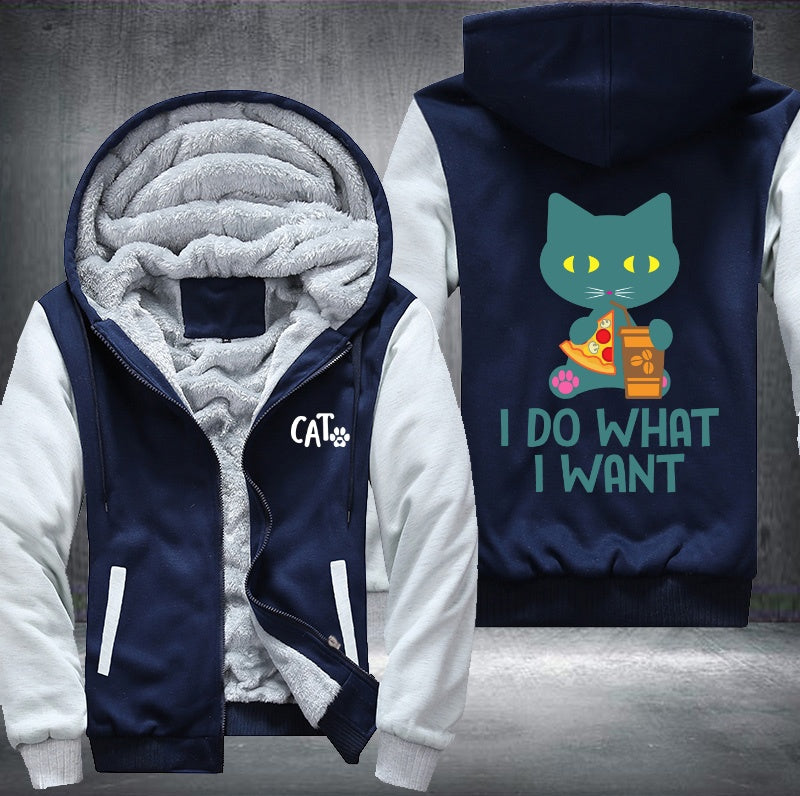 CAT I DO WHAT I WANT Fleece Jacket