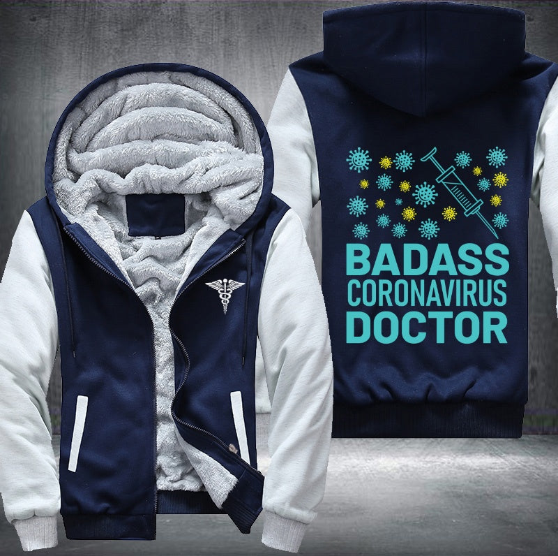Badass coronavirus doctor Fleece Jacket